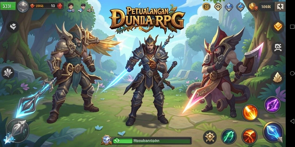 Tampilan gameplay 333I yang mengesankan dengan petualangan RPG yang mendebarkan.