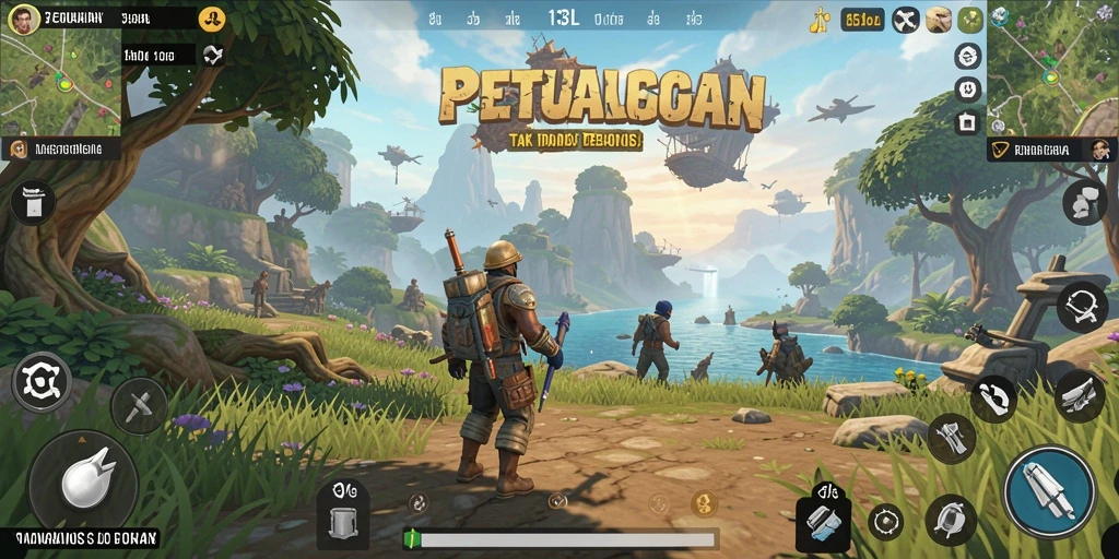 Screenshot utama 33L menampilkan aksi petualangan seru di dunia terbuka.