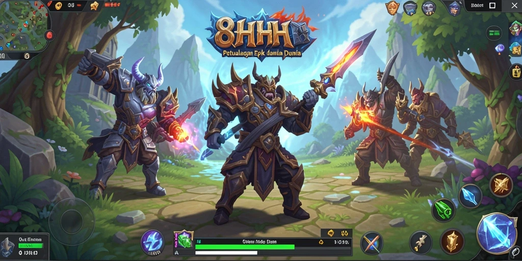 Tampilan aksi seru dalam petualangan MMORPG 8HHH.