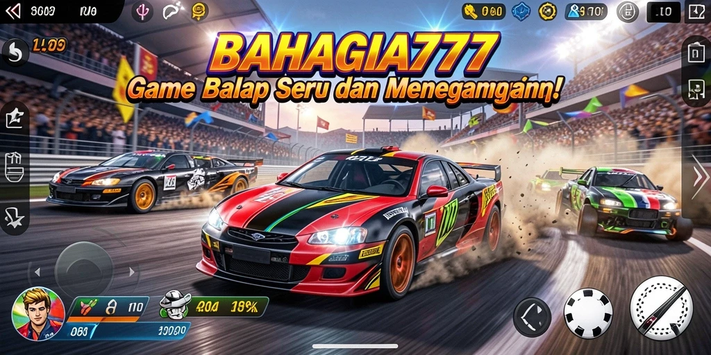 Tampilan gameplay Racing yang menegangkan dan seru di BAHAGIA777.