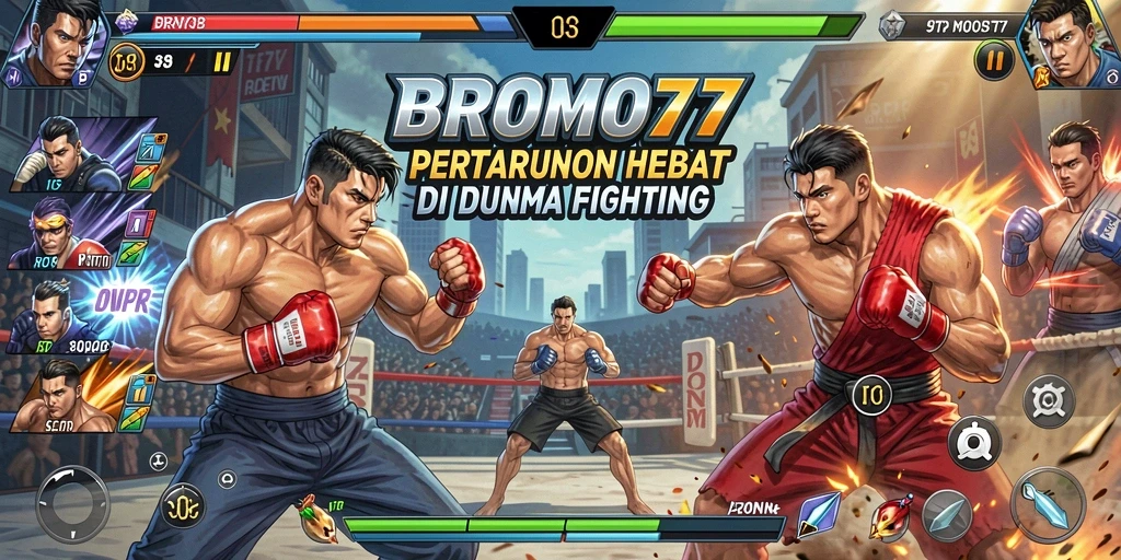 Tampilan gameplay BROMO77 dengan aksi pertarungan yang seru.