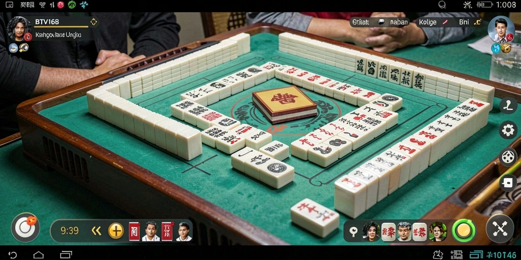 Screenshot utama BTV168 menampilkan gameplay Mahjong yang mendebarkan.