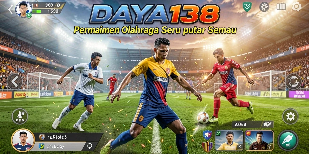 Tampilan gameplay seru dalam DAYA138 yang menggambarkan kompetisi olahraga.