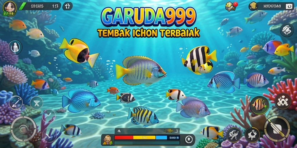 Tampilan gameplay seru menembak ikan di GARUDA999.
