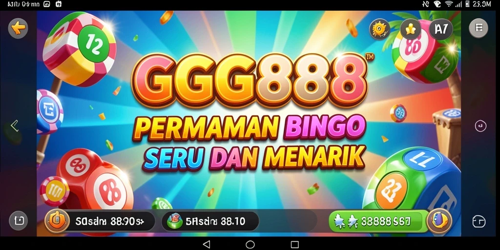 Screenshot GGG888 menampilkan gameplay Bingo yang seru dan interaktif.