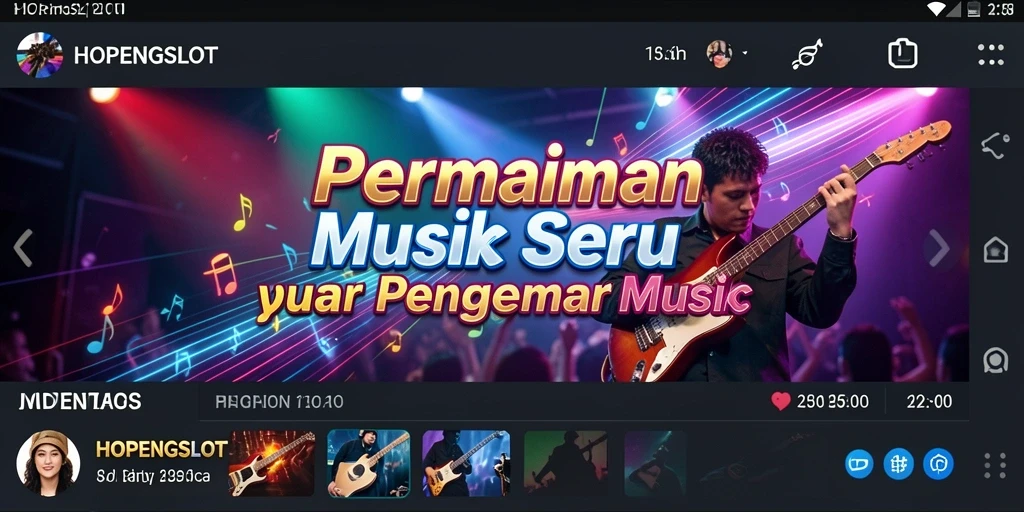 Screenshot HOPENGSLOT menampilkan gameplay musik yang seru dan interaktif.