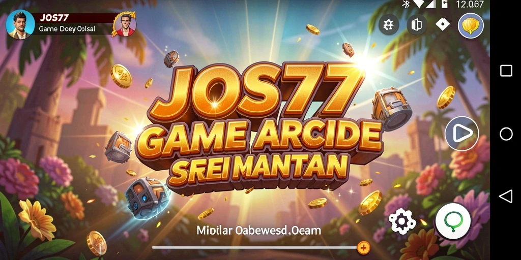 Screenshot utama JOS77 menampilkan aksi gameplay Arcade yang seru dan menantang.