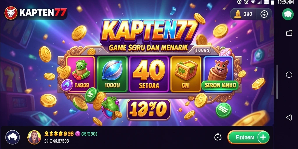 Tampilan permainan Slot yang menarik dan memukau di KAPTEN77.