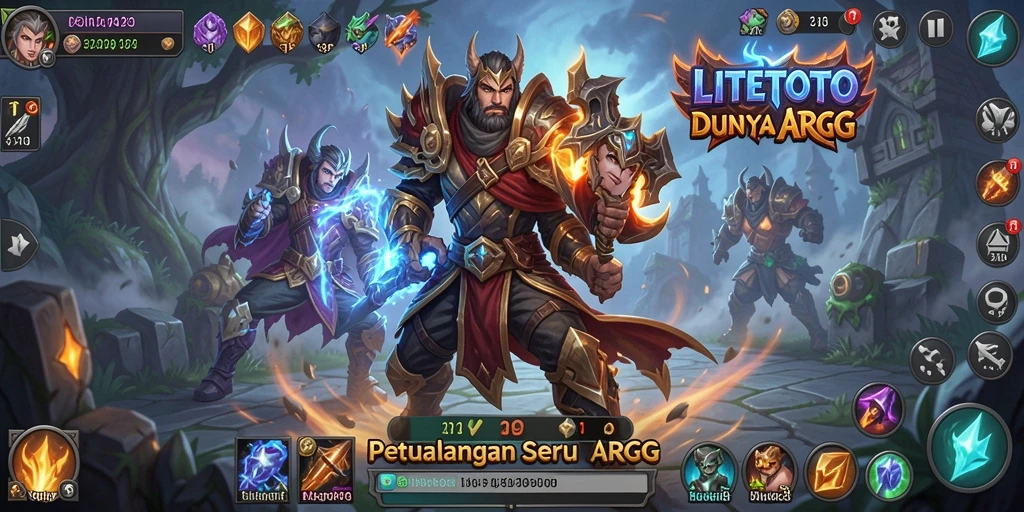 Screenshot LITETOTO menampilkan aksi pertarungan ARPG yang seru.