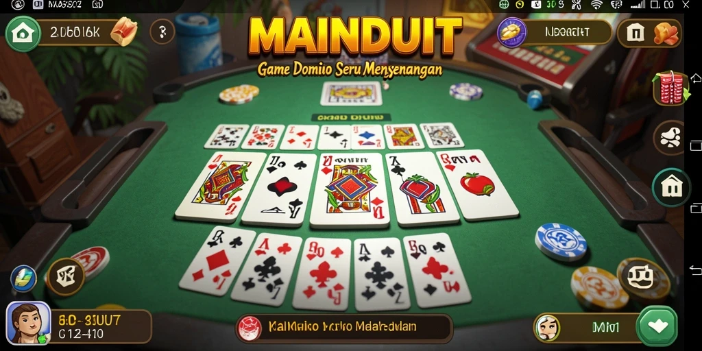 Tangkapan layar gameplay domino yang menarik dan seru.