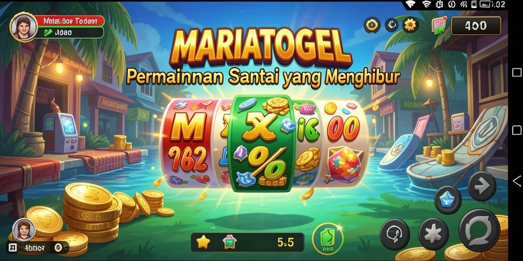Tampilan gameplay MARIATOGEL yang ceria dan menarik.