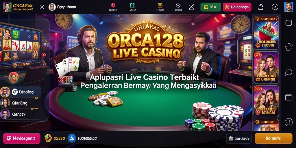 Tampilan gameplay mengasyikkan di ORCA128 dengan dealer profesional.