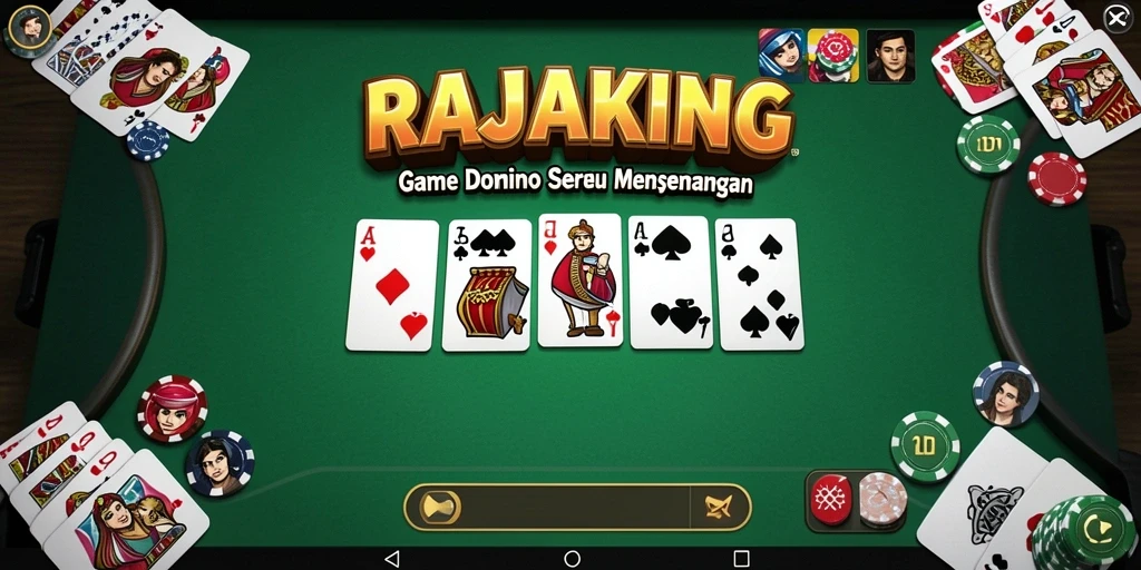 Screenshot gameplay <strong>RAJAKING</strong> yang menunjukkan keseruan bermain Domino.