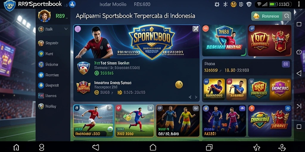 Screenshot gameplay RR89 menunjukkan antarmuka pengguna yang modern dan intuitif.
