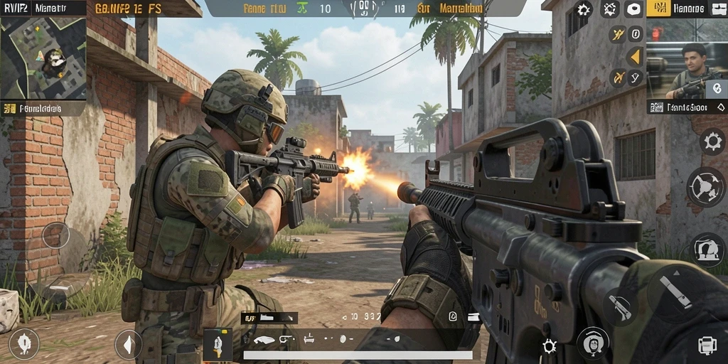 Gameplay seru dalam RVIP2 dengan aksi menembak intens.
