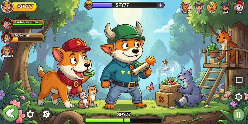 Tampilan gameplay SPY77 yang menantang dan interaktif.