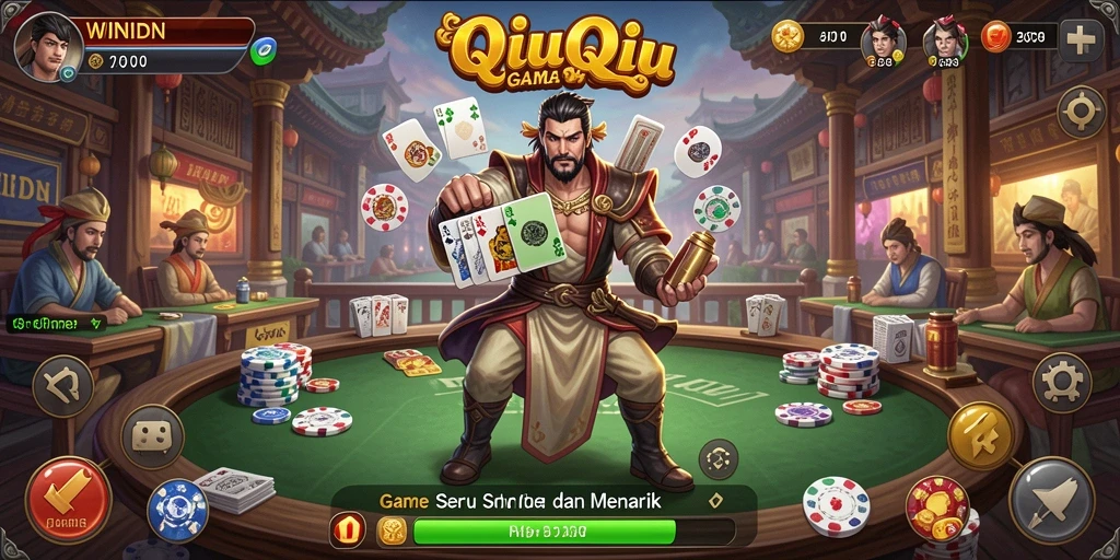 Tampilan gameplay QiuQiu yang seru di WINIDN.